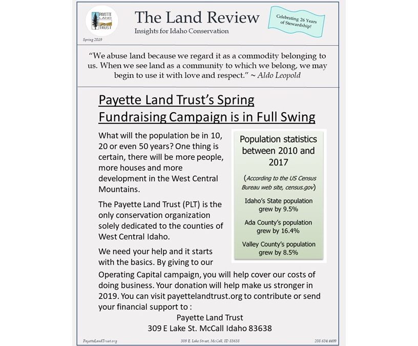 THE LAND REVIEW – SPRING 2019